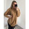 Svetr úpletový oversize s rolákem dlouhý rukáv dámský (S/M/L/XL/2XL ONE SIZE) ITALSKá MóDA IM522AL0381/DR (Velikost XL/2XL, Barva Černá)