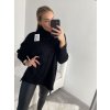 Svetr pletený oversize s rolákem dlouhý rukáv dámský (S/M/L/XL/2XL/3XL ONE SIZE) ITALSKÁ MÓDA IMWC223672/DR