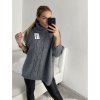 Svetr pletený oversize s rolákem dlouhý rukáv dámský (S/M/L/XL/2XL/3XL ONE SIZE) ITALSKÁ MÓDA IMWC223672/DR
