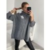 Svetr pletený oversize s rolákem dlouhý rukáv dámský (S/M/L/XL/2XL/3XL ONE SIZE) ITALSKÁ MÓDA IMWC223672/DR