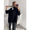 Svetr pletený oversize s rolákem dlouhý rukáv dámský (S/M/L/XL/2XL/3XL ONE SIZE) ITALSKÁ MÓDA IMWC223672/DR