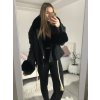 Bunda riflová s odepínacím  kožískem (S, M, L uni) ITALSKÁ MÓDA IMK21008