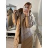 Kabát zimní dámský (S-2XL) POLSKÁ  MÓDA AG3-223030-BEIGE/DR