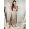 Šaty dlouhé společenské plesové na ramínka dámské (S/M ONE SIZE) ITALSKÁ MÓDA IMM22Ls25402/DR (Velikost S/M/L, Barva červená)