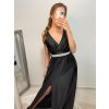 Šaty dlouhé společenské plesové na ramínka dámské (S/M ONE SIZE) ITALSKÁ MÓDA IMM22Ls25402/DR (Velikost S/M/L, Barva červená)