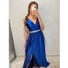 Šaty dlouhé společenské plesové na ramínka dámské (S/M ONE SIZE) ITALSKÁ MÓDA IMM22Ls25402/DR (Velikost S/M/L, Barva červená)