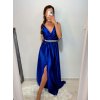 Šaty dlouhé společenské plesové na ramínka dámské (S/M ONE SIZE) ITALSKÁ MÓDA IMM22Ls25402/DR (Velikost S/M/L, Barva červená)
