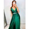 Šaty dlouhé společenské plesové na ramínka dámské (S/M ONE SIZE) ITALSKÁ MÓDA IMM22Ls25402/DR (Velikost S/M/L, Barva červená)
