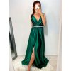Šaty dlouhé společenské plesové na ramínka dámské (S/M ONE SIZE) ITALSKÁ MÓDA IMM22Ls25402/DR (Velikost S/M/L, Barva červená)