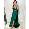 Šaty dlouhé společenské plesové na ramínka dámské (S/M ONE SIZE) ITALSKÁ MÓDA IMM22Ls25402/DR (Velikost S/M/L, Barva červená)