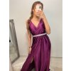 Šaty dlouhé společenské plesové na ramínka dámské (S/M ONE SIZE) ITALSKÁ MÓDA IMM22Ls25402/DR (Velikost S/M/L, Barva červená)