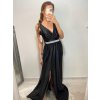 Šaty dlouhé společenské plesové na ramínka dámské (S/M ONE SIZE) ITALSKÁ MÓDA IMM22Ls25402/DR (Velikost S/M/L, Barva červená)