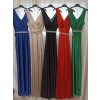 Šaty dlouhé společenské plesové na ramínka dámské (S/M ONE SIZE) ITALSKÁ MÓDA IMM22Ls25402/DR (Velikost S/M/L, Barva červená)