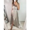 Šaty dlouhé společenské plesové na ramínka dámské (S/M ONE SIZE) ITALSKÁ MÓDA IMM22Ls25402/DR (Velikost S/M/L, Barva červená)