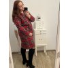 Šaty dlouhý rukáv dámské nadrozměr vánoční (XL/2XL ONE SIZE) ITALSKÁ MÓDA IMWQ22ELISA-1/DR (Velikost XL/2XL, Barva červená)