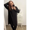 Šaty dlouhý rukáv dámské nadrozměr (2XL/3XL/4XL ONE SIZE) ITALSKÁ MÓDA IMWQ22ANNA-3/DR (Velikost 2XL/3XL, Barva Černá)