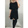 Šaty krátký rukáv oversize dámské nadrozměr s páskem (XL/2XL) ITALSKÁ MÓDA IM421443 (Velikost XL/2XL, Barva zelená khaki)