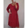 Šaty 3/4 rukáv dámské nadrozměr (XL/2XL ONE SIZE) ITALSKá MODA IMS21305/DR