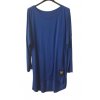 Šaty alá tričko 3/4 dlouhý rukáv (uni L/3XL) ITALSKÁ MODA IM421047/DR (Velikost 2XL/3XL, Barva žlutá hořčicová)