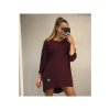 Šaty alá tričko 3/4 dlouhý rukáv (uni L/3XL) ITALSKÁ MODA IM421047/DR (Velikost 2XL/3XL, Barva žlutá hořčicová)