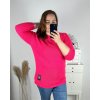 Svetr pletený prodloužený dlouhý rukáv dámské nadrozměr (2XL/3XL ONE SIZE) ITALSKÁ MÓDA IM4212261 (Velikost XL/2XL, Barva Černá)