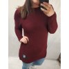 Svetr pletený prodloužený dlouhý rukáv dámské nadrozměr (2XL/3XL ONE SIZE) ITALSKÁ MÓDA IM4212261 (Velikost XL/2XL, Barva Černá)