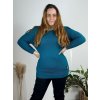 Svetr pletený prodloužený dlouhý rukáv dámské nadrozměr (2XL/3XL ONE SIZE) ITALSKÁ MÓDA IM4212261 (Velikost XL/2XL, Barva Černá)
