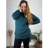Svetr pletený prodloužený dlouhý rukáv dámské nadrozměr (2XL/3XL ONE SIZE) ITALSKÁ MÓDA IM4212261 (Velikost XL/2XL, Barva Černá)