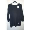 Svetr pletený prodloužený dlouhý rukáv dámské nadrozměr (2XL/3XL ONE SIZE) ITALSKÁ MÓDA IM4212261 (Velikost XL/2XL, Barva Černá)