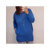 Tunika dlouhý rukáv dámské (2XL/3XL ONE SIZE) ITALSKá MóDA IMC21SIRNA/dr (Velikost 2XL/3XL, Barva modrá)