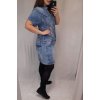 Šaty riflové krátký rukáv dámské nadrozměr (2XL-6XL) GOURD GD22GD8610-LJ/DR