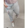 Kalhoty strečové dámské nadrozměr (XL/2XL/3XL ONE SIZE) ITALSKÁ MÓDA IMJ220015/DR