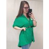 Tunika košilová prodloužená s páskem dlouhý rukáv dámské (XL/2XL/3XL ONE SIZE) ITALSKá MóDA IM322SILVIA/DR