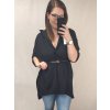 Tunika košilová prodloužená s páskem dlouhý rukáv dámské (XL/2XL/3XL ONE SIZE) ITALSKá MóDA IM322SILVIA/DR
