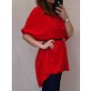 Tunika košilová prodloužená s páskem dlouhý rukáv dámské (XL/2XL/3XL ONE SIZE) ITALSKá MóDA IM322SILVIA/DR