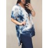 Tunika oversize krátký rukáv s přívěskem dámská nadrozměr (3XL/4XL ONE SIZE) ITALSKá MóDA IM422FABIA/DR (Velikost 3XL/4XL, Barva zelená)
