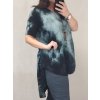 Tunika oversize krátký rukáv s přívěskem dámská nadrozměr (3XL/4XL ONE SIZE) ITALSKá MóDA IM422FABIA/DR (Velikost 3XL/4XL, Barva zelená)