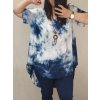 Tunika oversize krátký rukáv s přívěskem dámská nadrozměr (3XL/4XL ONE SIZE) ITALSKá MóDA IM422FABIA/DR (Velikost 3XL/4XL, Barva zelená)