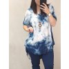 Tunika oversize krátký rukáv s přívěskem dámská nadrozměr (3XL/4XL ONE SIZE) ITALSKá MóDA IM422FABIA/DR (Velikost 3XL/4XL, Barva zelená)