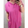 Šaty s kapucí dlouhý rukáv dámská nadrozměr (2XL/3XL ONE SIZE) ITALSKá MóDA IM422492LH/DR