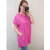 Šaty s kapucí dlouhý rukáv dámská nadrozměr (2XL/3XL ONE SIZE) ITALSKá MóDA IM422492LH/DR