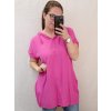 Šaty s kapucí dlouhý rukáv dámská nadrozměr (2XL/3XL ONE SIZE) ITALSKá MóDA IM422492LH/DR