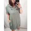Šaty s kapucí dlouhý rukáv dámská nadrozměr (2XL/3XL ONE SIZE) ITALSKá MóDA IM422492LH/DR
