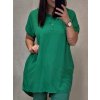 Šaty s kapucí dlouhý rukáv dámská nadrozměr (2XL/3XL ONE SIZE) ITALSKá MóDA IM422492LH/DR