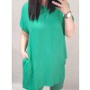 Šaty s kapucí dlouhý rukáv dámská nadrozměr (2XL/3XL ONE SIZE) ITALSKá MóDA IM422492LH/DR