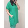 Šaty s kapucí dlouhý rukáv dámská nadrozměr (2XL/3XL ONE SIZE) ITALSKá MóDA IM422492LH/DR