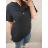 Tunika oversize zavazovací bavlněná krátký rukáv dámská nadrozměr (XL/2XL ONE SIZE) ITALSKá MóDA IM422536/DR (Velikost XL/2XL, Barva béžová)