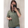 Tunika oversize zavazovací bavlněná krátký rukáv dámská nadrozměr (XL/2XL ONE SIZE) ITALSKá MóDA IM422536/DR (Velikost XL/2XL, Barva béžová)