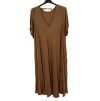 Šaty dlouhé maxi oversize krátký rukáv dámské viskoza nadrozměr (3XL/4XL/5XL ONE SIZE) ITALSKÁ MÓDA IMC22380/DR (Velikost 3XL/4XL, Barva Černá)