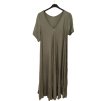 Šaty dlouhé maxi oversize krátký rukáv dámské viskoza nadrozměr (3XL/4XL/5XL ONE SIZE) ITALSKÁ MÓDA IMC22380/DR (Velikost 3XL/4XL, Barva Černá)